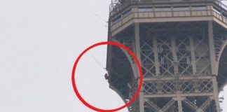 Cierran la Torre Eiffel por la presencia de un escalador